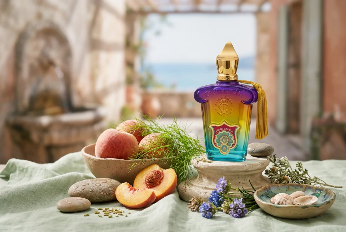 Casamorati Tempio d'Acqua Xerjoff: лёгкий фужер с персиком и фенхелем