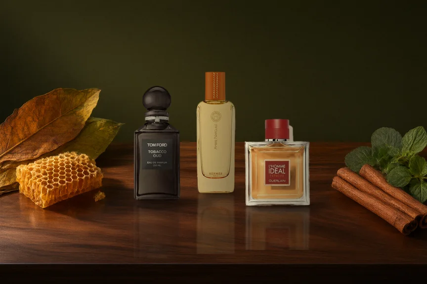 Ароматы на осень: Tom Ford Tobacco Oud, Hermès Ambre Narguilé и Guerlain L’Homme Idéal Extrême