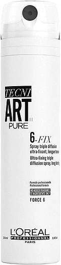 L Oreal Professionnel — L Oreal Professionnel Tecni Art Pure 6 Fix Sprey Dlya Fiksatsii Volos