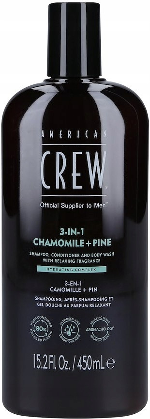 American Crew 3-in-1 Relaxing Chamomile+Pine Shampoo Conditioner And Body Wash — фото 2