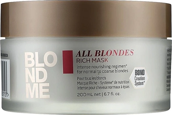 Schwarzkopf Professional — Schwarzkopf Professional BlondMe All Blondes Rich Mask