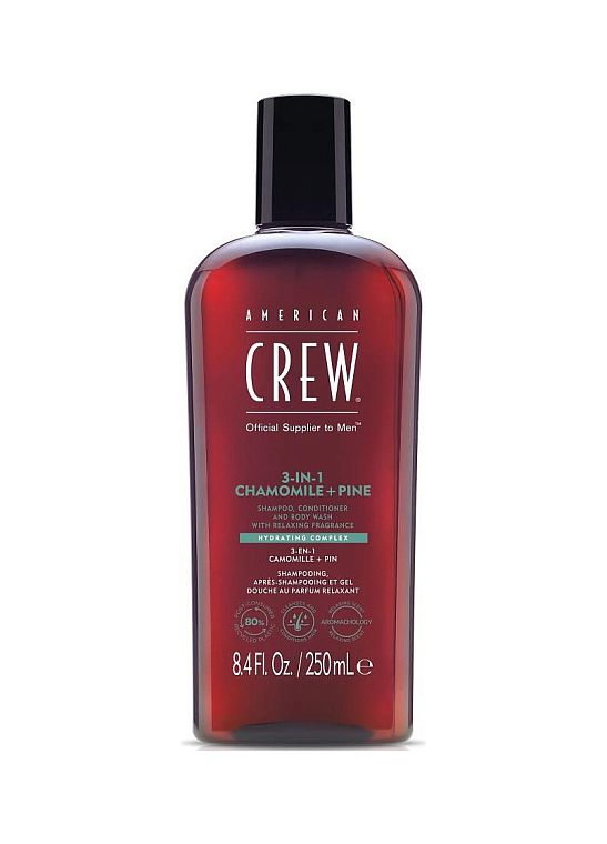 American Crew — American Crew 3-in-1 Relaxing Chamomile+Pine Shampoo Conditioner And Body Wash
