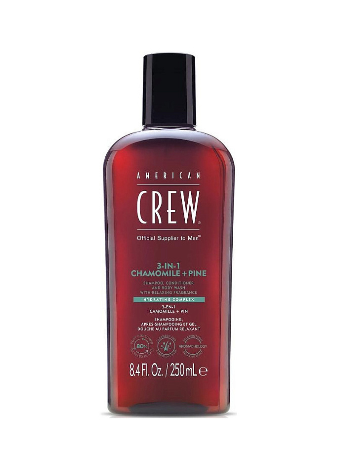 American Crew — American Crew 3-in-1 Relaxing Chamomile+Pine Shampoo Conditioner And Body Wash