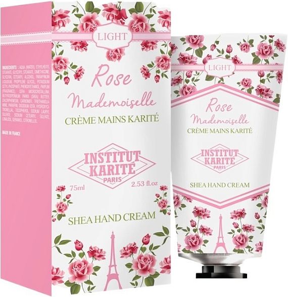 Institut Karite Paris — Institut Karite Paris Rose Mademoiselle Light Shea Hand Cream — фото 3